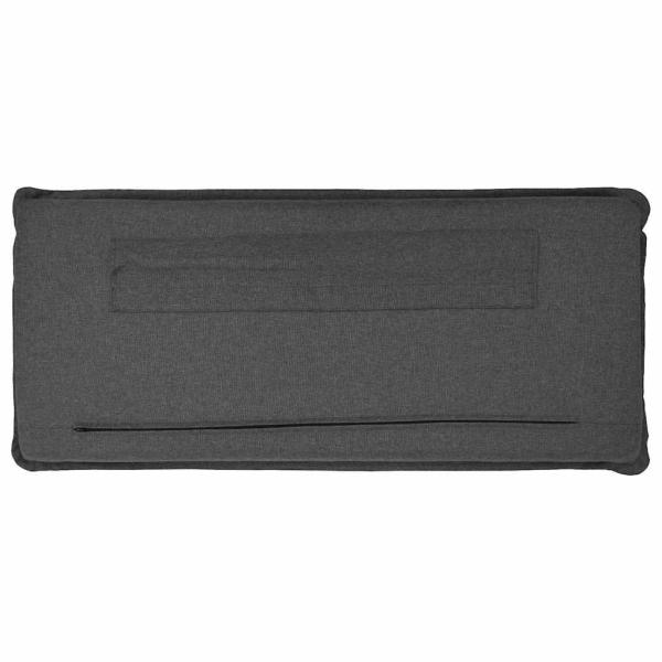 Gepolstertes Kopfteil Natürlich und Dunkelgrau 80 cm