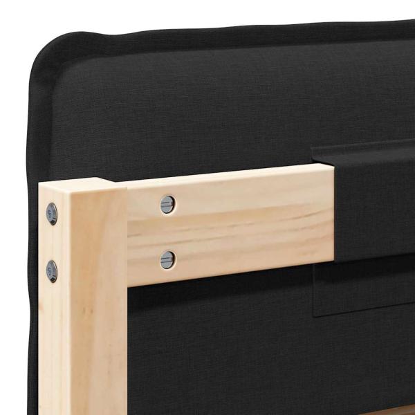 Gepolstertes Kopfteil mit Kopfteil Natürlich und Schwarz 80 cm