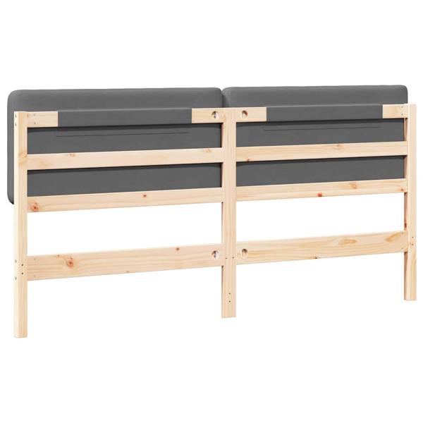 Gepolstertes Kopfteil mit Kopfteil Braun und Hellgrau 200 cm