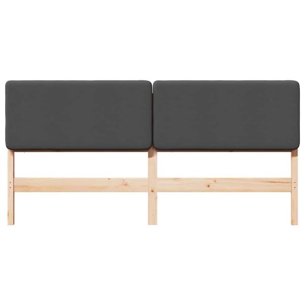 Gepolstertes Kopfteil mit Kopfteil Braun und Dunkelgrau 200 cm