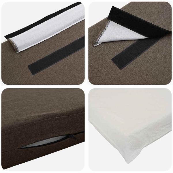 Gepolstertes Kopfteil mit Kopfteil Braun und Taupe 135 cm