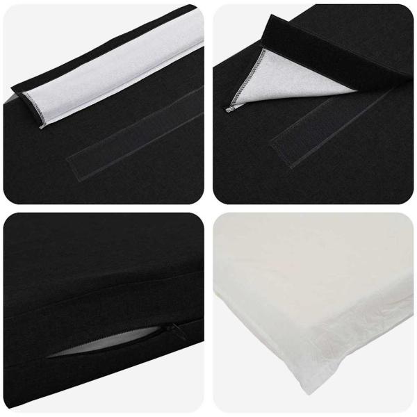 ARDEBO.de - Gepolstertes Kopfteil mit Kopfteil Braun und Schwarz 120 cm