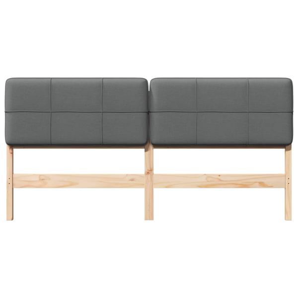 Gepolstertes Kopfteil mit Kopfteil Braun und Hellgrau 200 cm