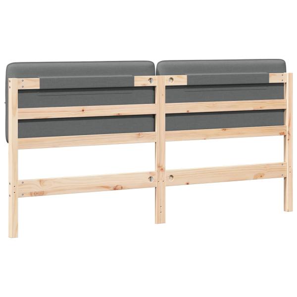 Gepolstertes Kopfteil mit Kopfteil Braun und Hellgrau 200 cm