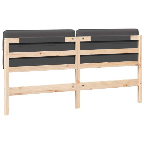 Gepolstertes Kopfteil mit Kopfteil Braun und Dunkelgrau 200 cm