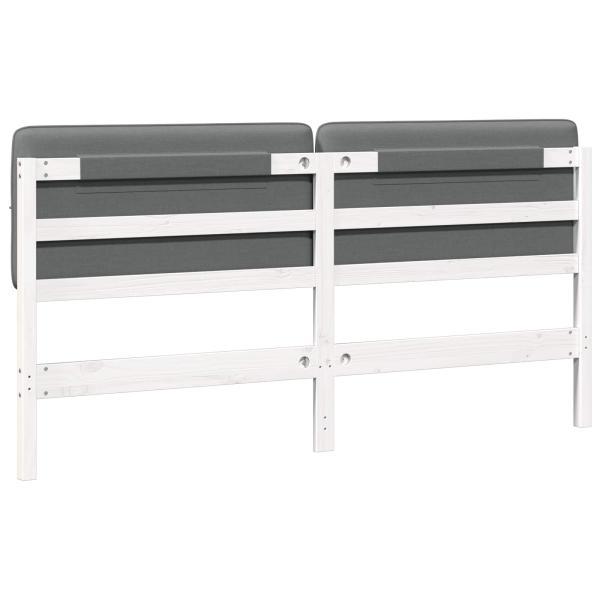 Gepolstertes Kopfteil mit Kopfteil Weiß und Hellgrau 200 cm