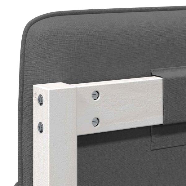 Gepolstertes Kopfteil mit Kopfteil Weiß und Hellgrau 200 cm