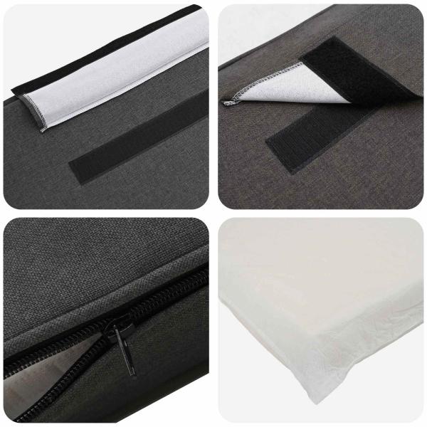 Gepolstertes Kopfteil mit Kopfteil Braun und Dunkelgrau 180 cm