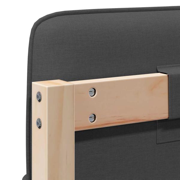 Gepolstertes Kopfteil mit Kopfteil Braun und Dunkelgrau 160 cm