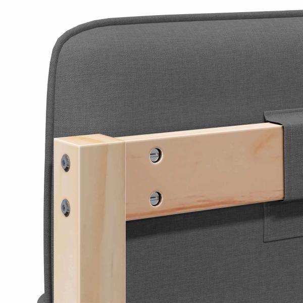 Gepolstertes Kopfteil mit Kopfteil Braun und Hellgrau 120 cm