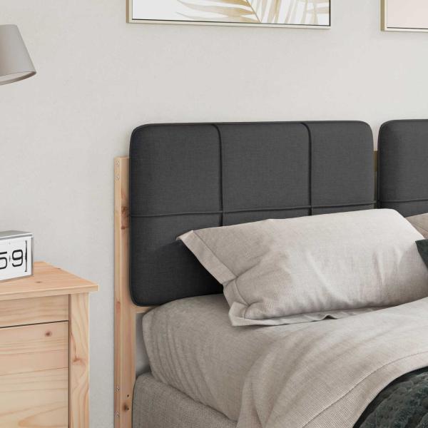 Gepolstertes Kopfteil mit Kopfteil Braun und Dunkelgrau 120 cm