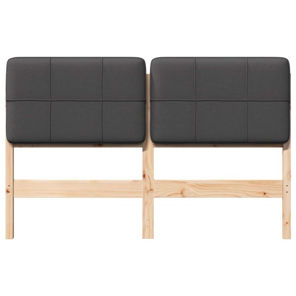 Gepolstertes Kopfteil mit Kopfteil Braun und Dunkelgrau 120 cm