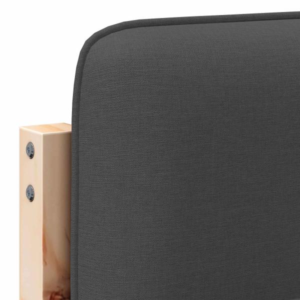 Gepolstertes Kopfteil mit Kopfteil Braun und Dunkelgrau 120 cm