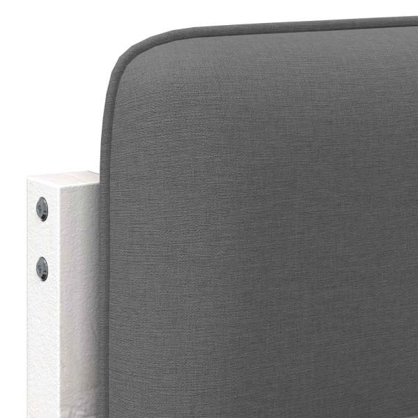 Gepolstertes Kopfteil mit Kopfteil Weiß und Hellgrau 120 cm