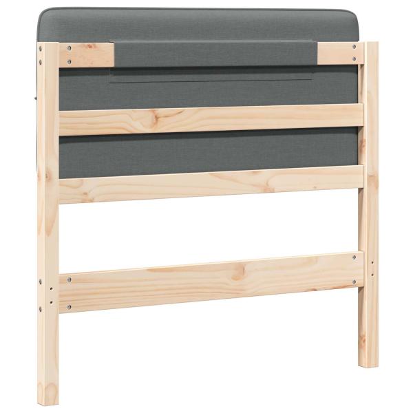 Gepolstertes Kopfteil mit Kopfteil Braun und Hellgrau 90 cm