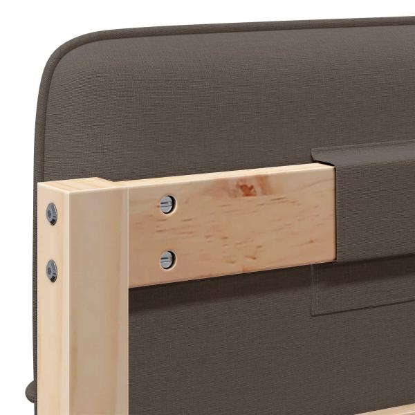 Gepolstertes Kopfteil mit Kopfteil Braun und Taupe 80 cm