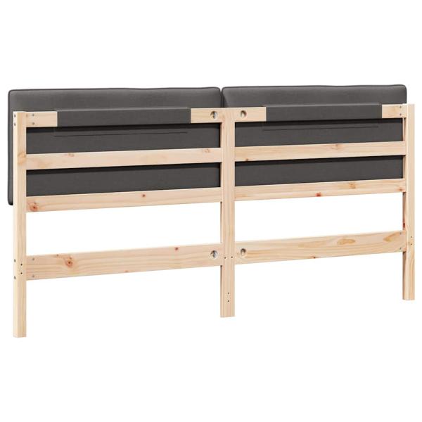 Gepolstertes Kopfteil mit Kopfteil Braun und Dunkelgrau 200 cm