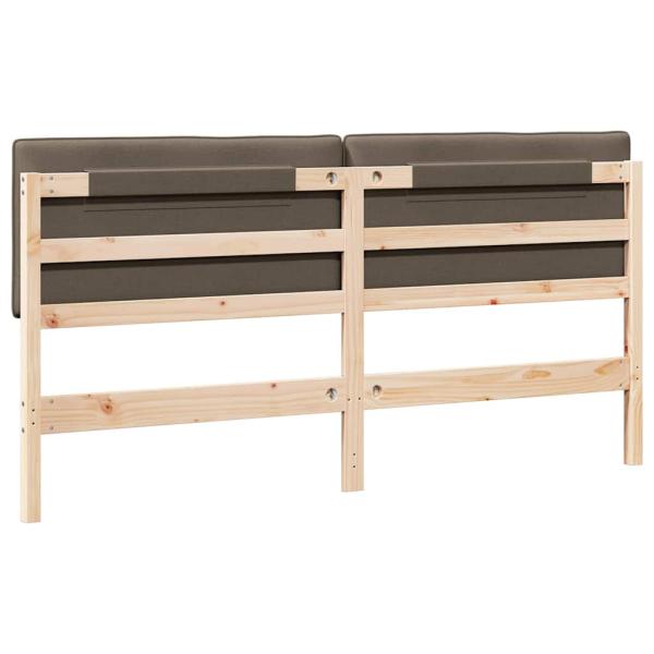 Gepolstertes Kopfteil mit Kopfteil Braun und Taupe 200 cm