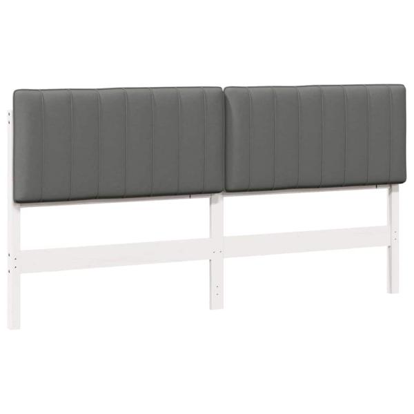 Gepolstertes Kopfteil mit Kopfteil Weiß und Hellgrau 200 cm