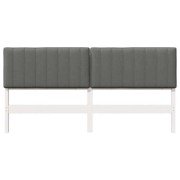 Gepolstertes Kopfteil mit Kopfteil Weiß und Hellgrau 200 cm