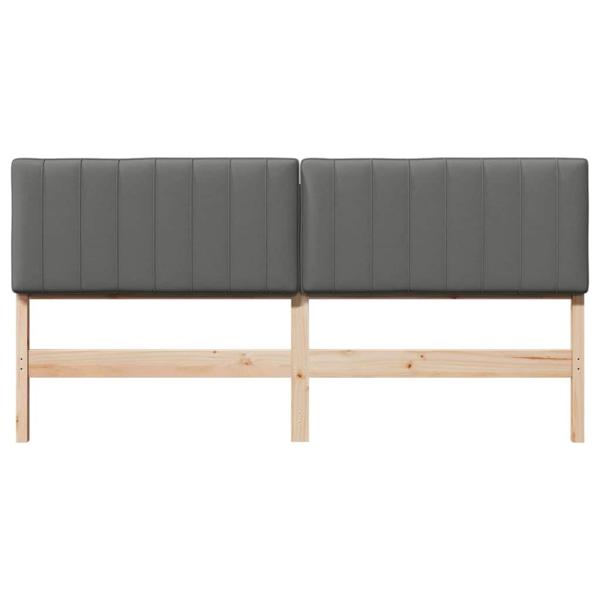 Gepolstertes Kopfteil mit Kopfteil Braun und Hellgrau 180 cm