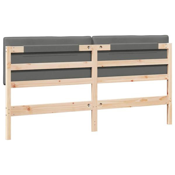 Gepolstertes Kopfteil mit Kopfteil Braun und Hellgrau 180 cm