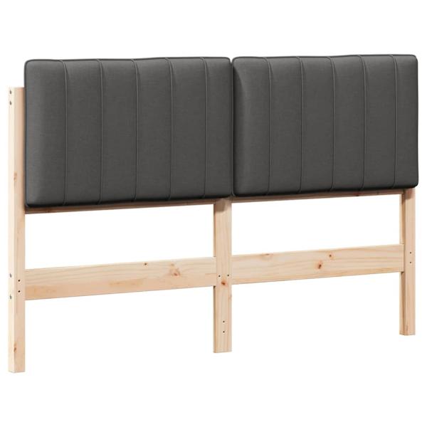 Gepolstertes Kopfteil mit Kopfteil Braun und Dunkelgrau 140 cm