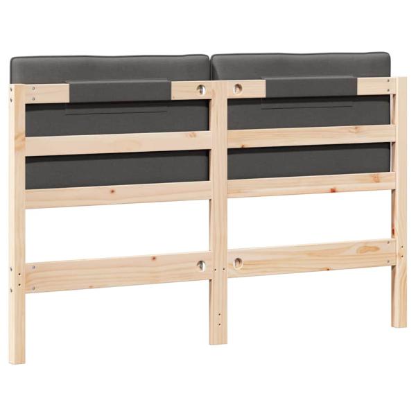 Gepolstertes Kopfteil mit Kopfteil Braun und Dunkelgrau 140 cm