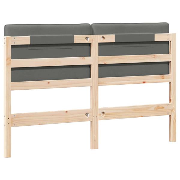 Gepolstertes Kopfteil mit Kopfteil Braun und Hellgrau 135 cm