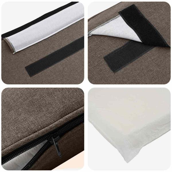 Gepolstertes Kopfteil mit Kopfteil Braun und Taupe 135 cm