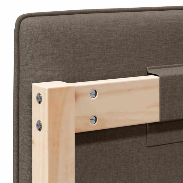 Gepolstertes Kopfteil mit Kopfteil Braun und Taupe 135 cm