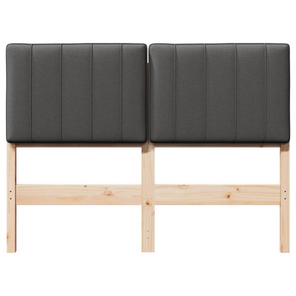 Gepolstertes Kopfteil mit Kopfteil Braun und Dunkelgrau 120 cm