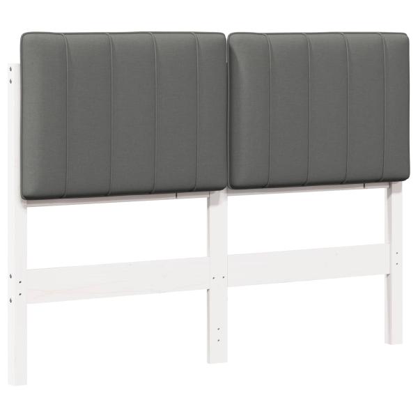 Gepolstertes Kopfteil mit Kopfteil Weiß und Hellgrau 120 cm