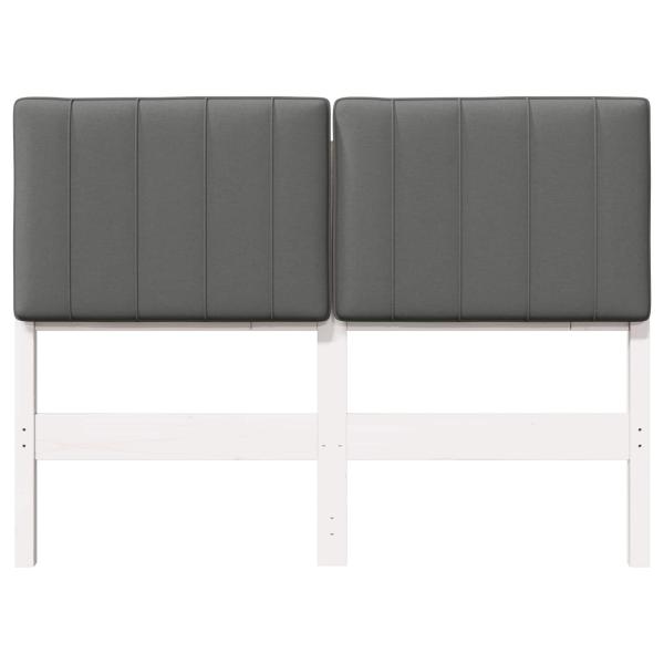 Gepolstertes Kopfteil mit Kopfteil Weiß und Hellgrau 120 cm