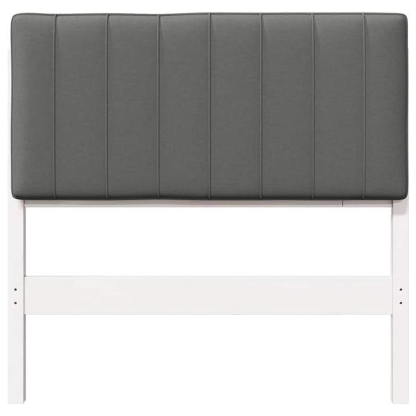Gepolstertes Kopfteil mit Kopfteil Weiß und Hellgrau 90 cm
