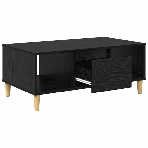 Couchtisch Schwarz Eichen-Optik 90 x 50 x 26,5 cm Holzwerkstoff