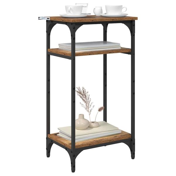 Beistelltisch mit Regal Altholz 40 x 30 x 75 cm Holzwerkstoff