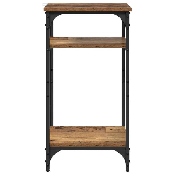 Beistelltisch mit Regal Altholz 40 x 30 x 75 cm Holzwerkstoff