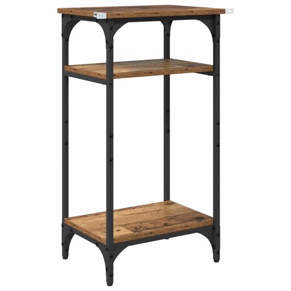 Beistelltisch mit Regal Altholz 40 x 30 x 75 cm Holzwerkstoff