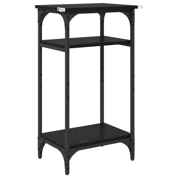 Beistelltisch mit Regal Schwarz Eichen-Optik 40 x 30 x 75 cm