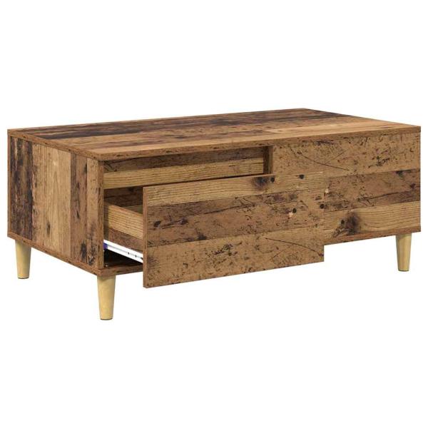 Couchtisch mit Schubladen Altholz 90 x 50 x 35 cm Holzwerkstoff