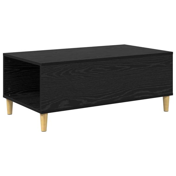 Couchtisch Schwarz Eichen-Optik 90 x 50 x 35 cm Holzwerkstoff