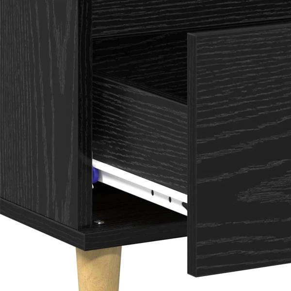 Couchtisch Schwarz Eichen-Optik 90 x 50 x 35 cm Holzwerkstoff