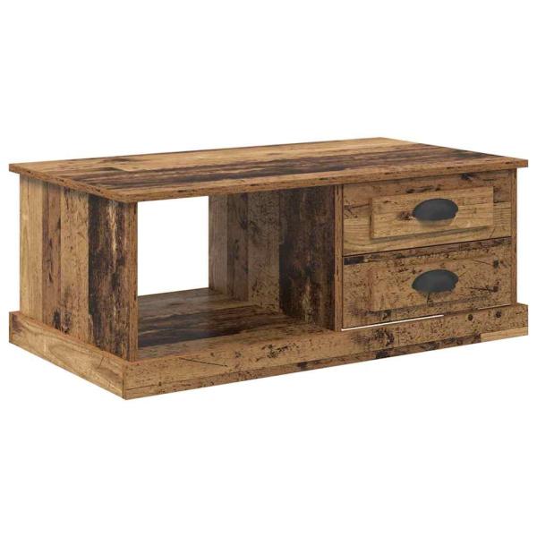 Couchtisch mit Schubladen Altholz 90 x 50 x 35 cm Holzwerkstoff