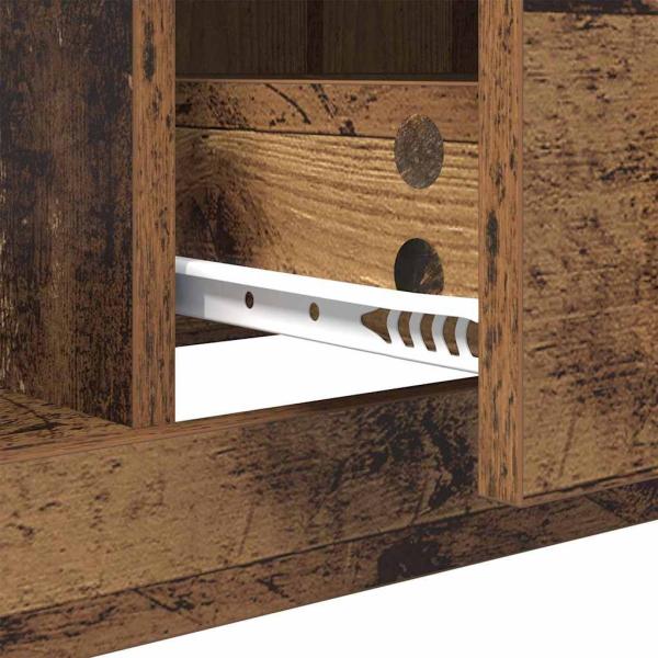 Couchtisch mit Schubladen Altholz 90 x 50 x 35 cm Holzwerkstoff