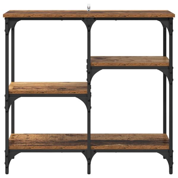 Konsolentisch mit Regal Altholz 80 x 29 x 75 cm Holzwerkstoff