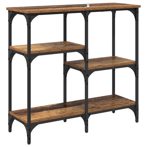 Konsolentisch mit Regal Altholz 80 x 29 x 75 cm Holzwerkstoff