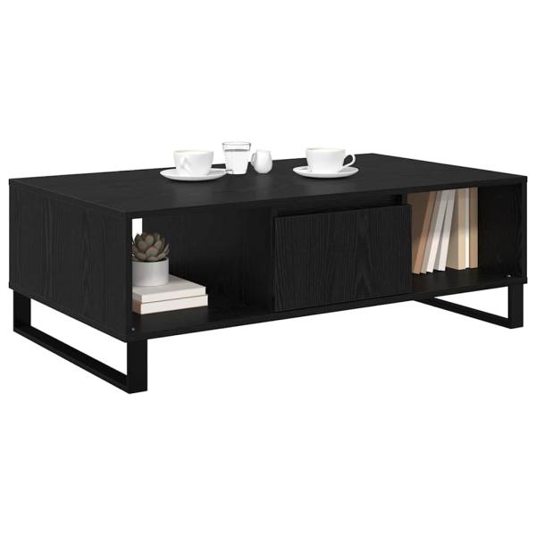 Couchtisch Schwarz Eichen-Optik 104 x 60 x 35 cm Holzwerkstoff