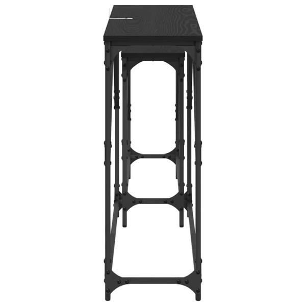 Konsolentisch 2 pcs Schwarz Eichen-Optik 100 x 28 x 75 cm