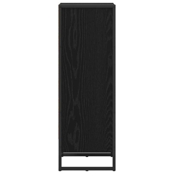 Bücherregal Schwarz Eichen-Optik 80 x 30 x 155 cm Holzwerkstoff